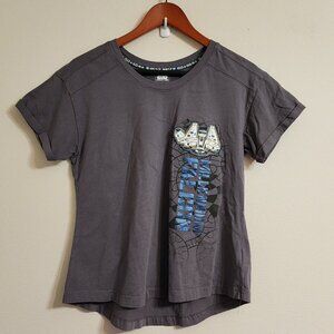 Disney Star Wars GALAXY’S EDGE T-Shirt Youth Embosed Gray Spire Outpost L